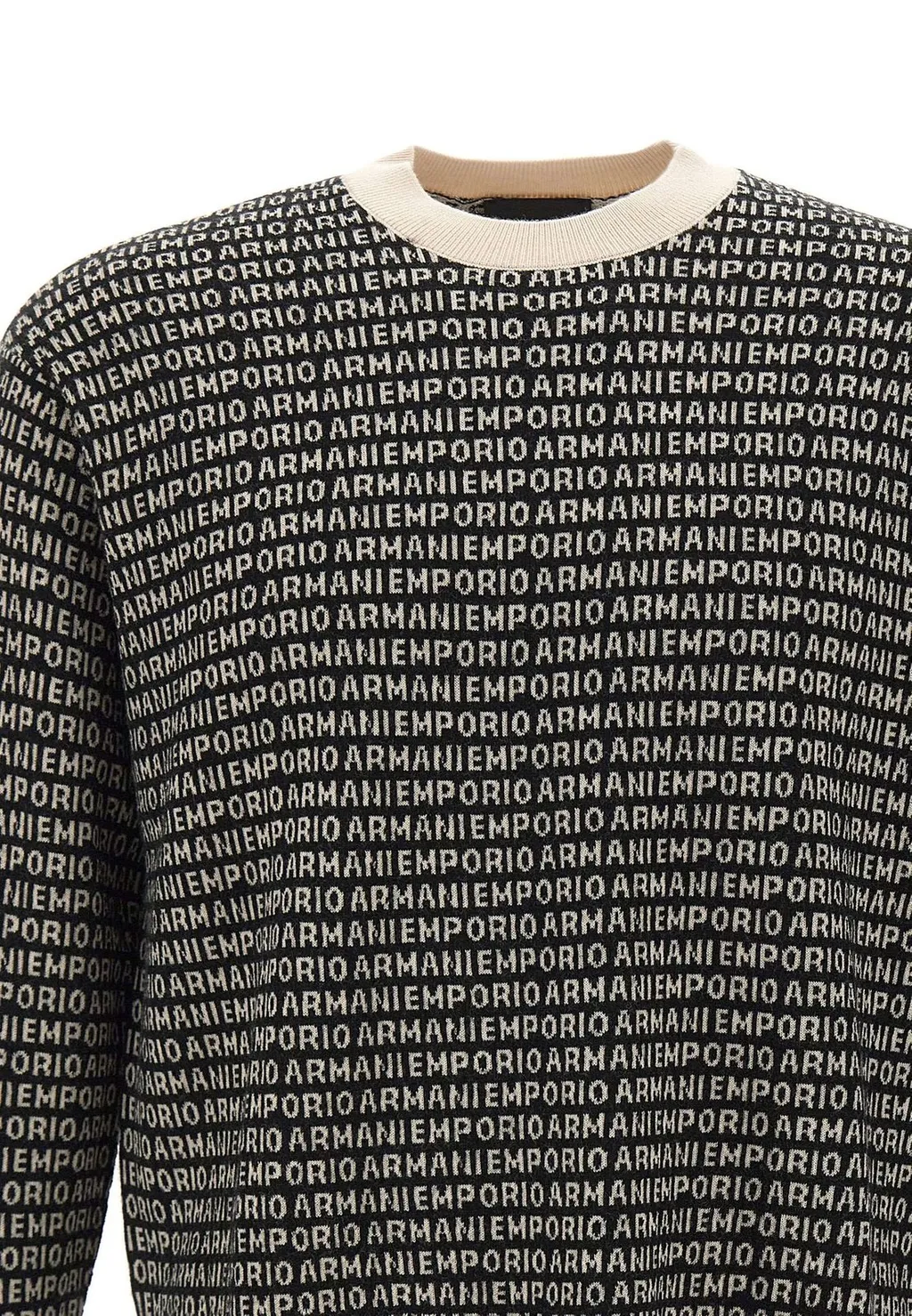 Emporio Armani All-Over Patterned Crewneck Jumper