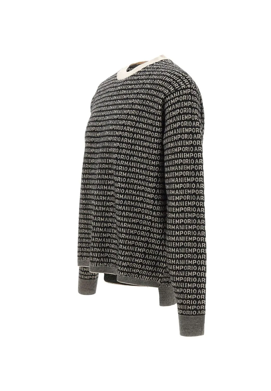 Emporio Armani All-Over Patterned Crewneck Jumper