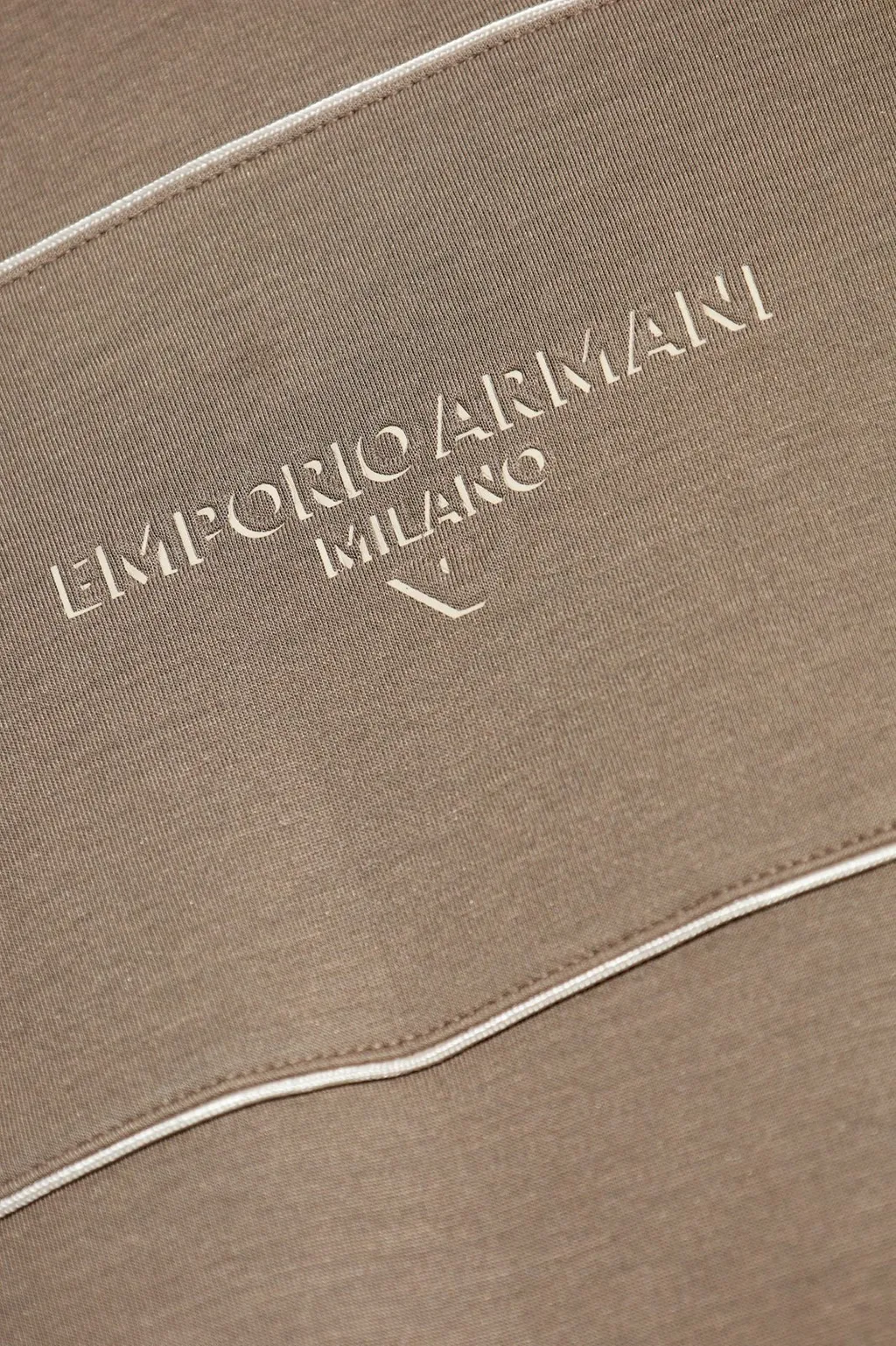Emporio Armani Logo-Embossed Drawstring Hoodie