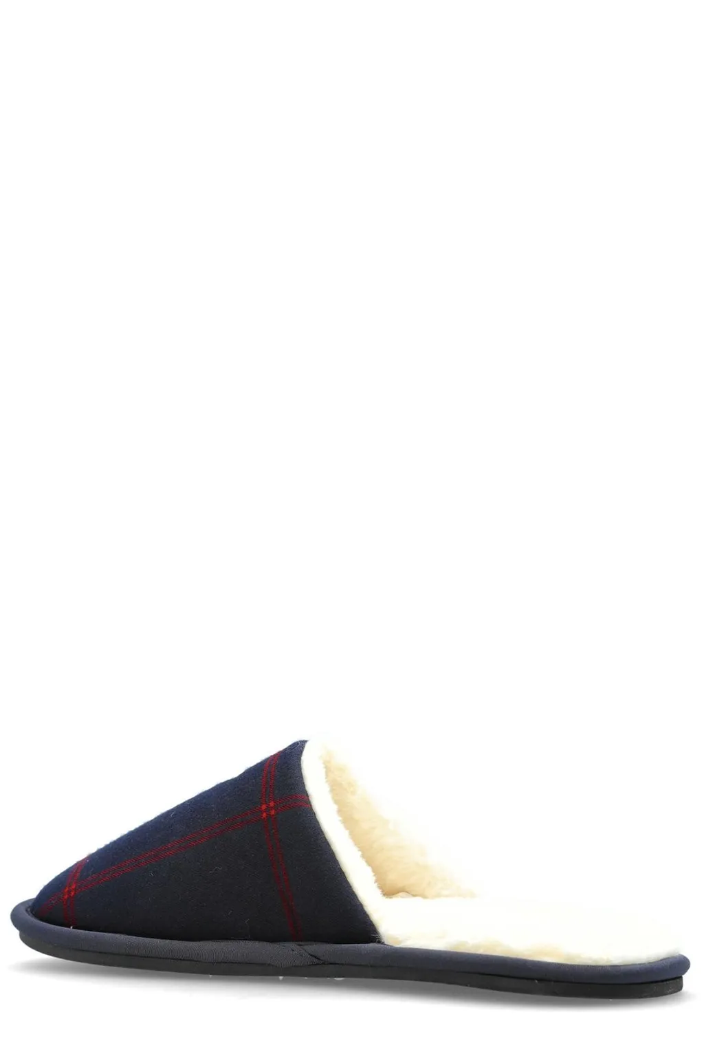 Emporio Armani Round Toe Slip-On Slides