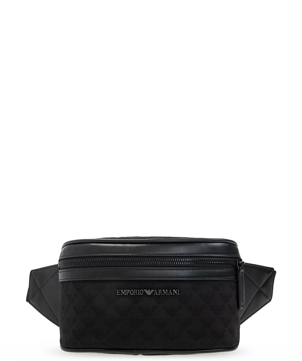 Emporio Armani All-Over Eagle Jacquard Belt Bag