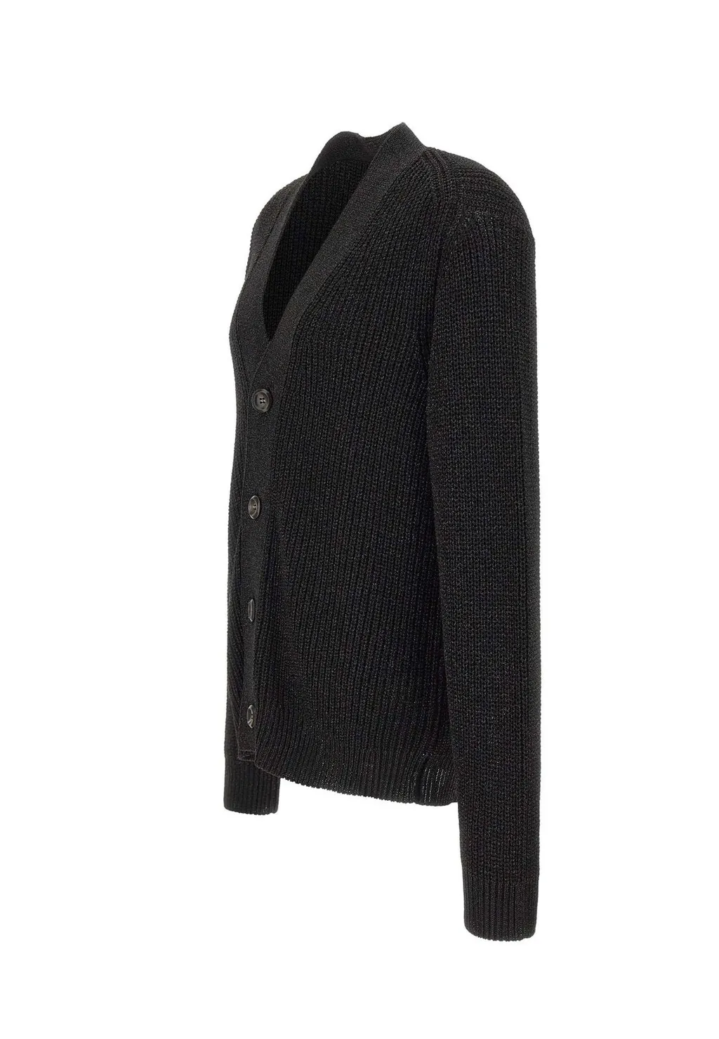 Emporio Armani Lurex Buttoned Cardigan