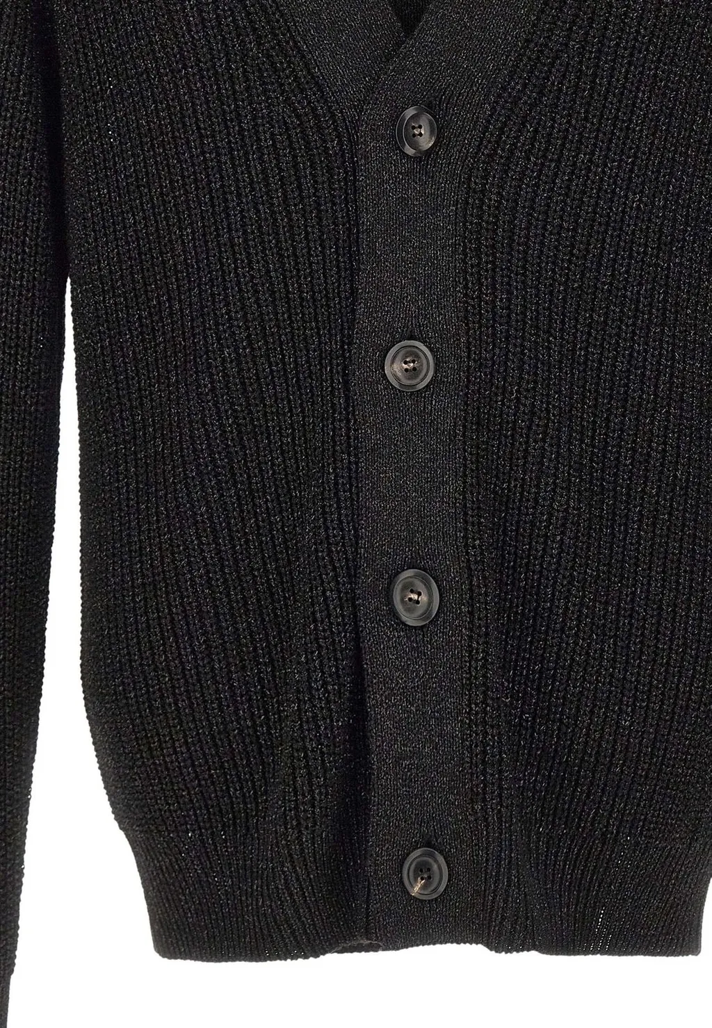 Emporio Armani Lurex Buttoned Cardigan