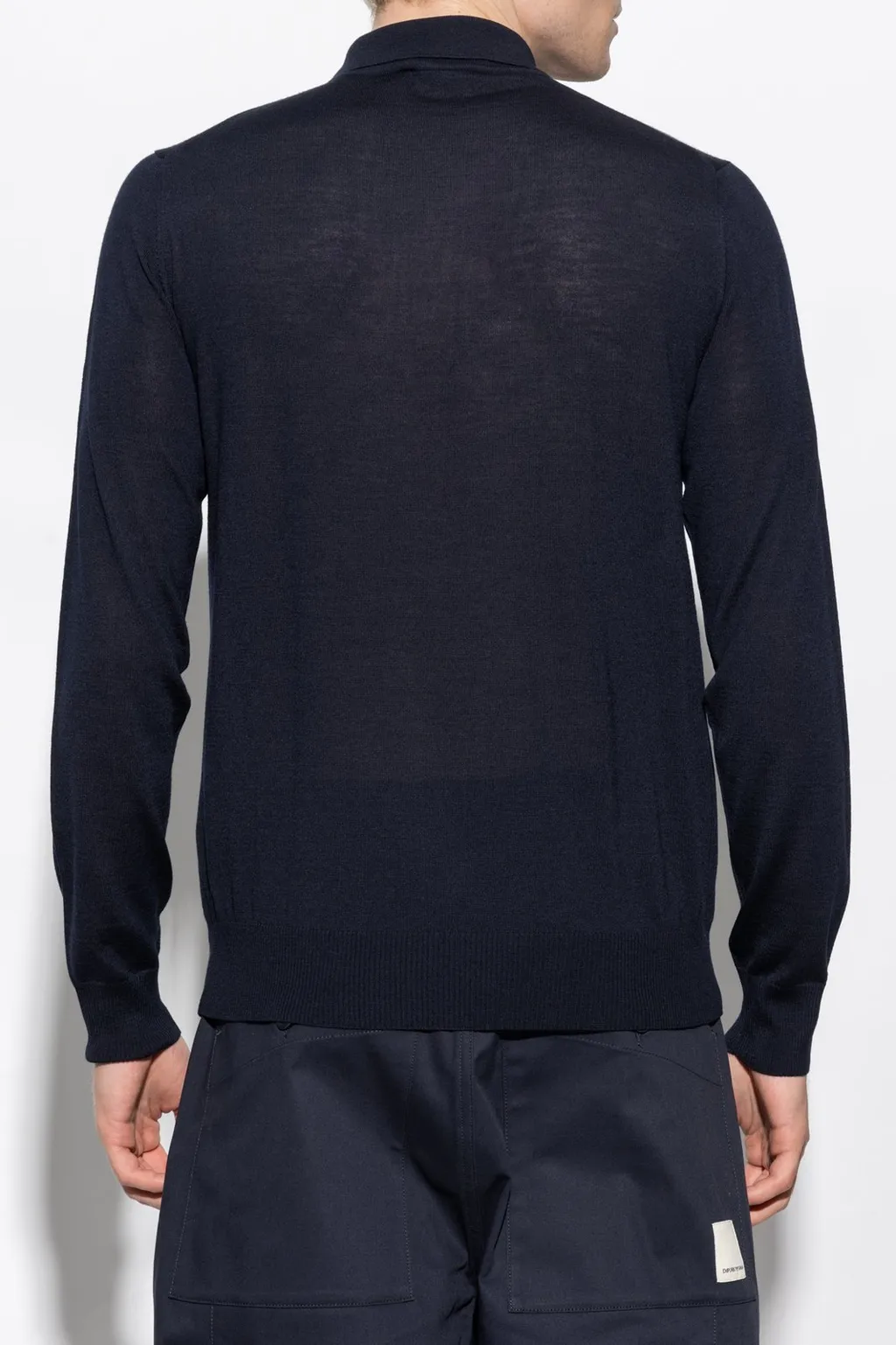 Emporio Armani Long-Sleeved Knitted Polo Shirt