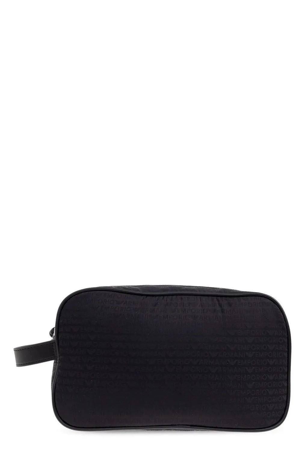 Emporio Armani Logo Lettering Zip-Up Wash Bag