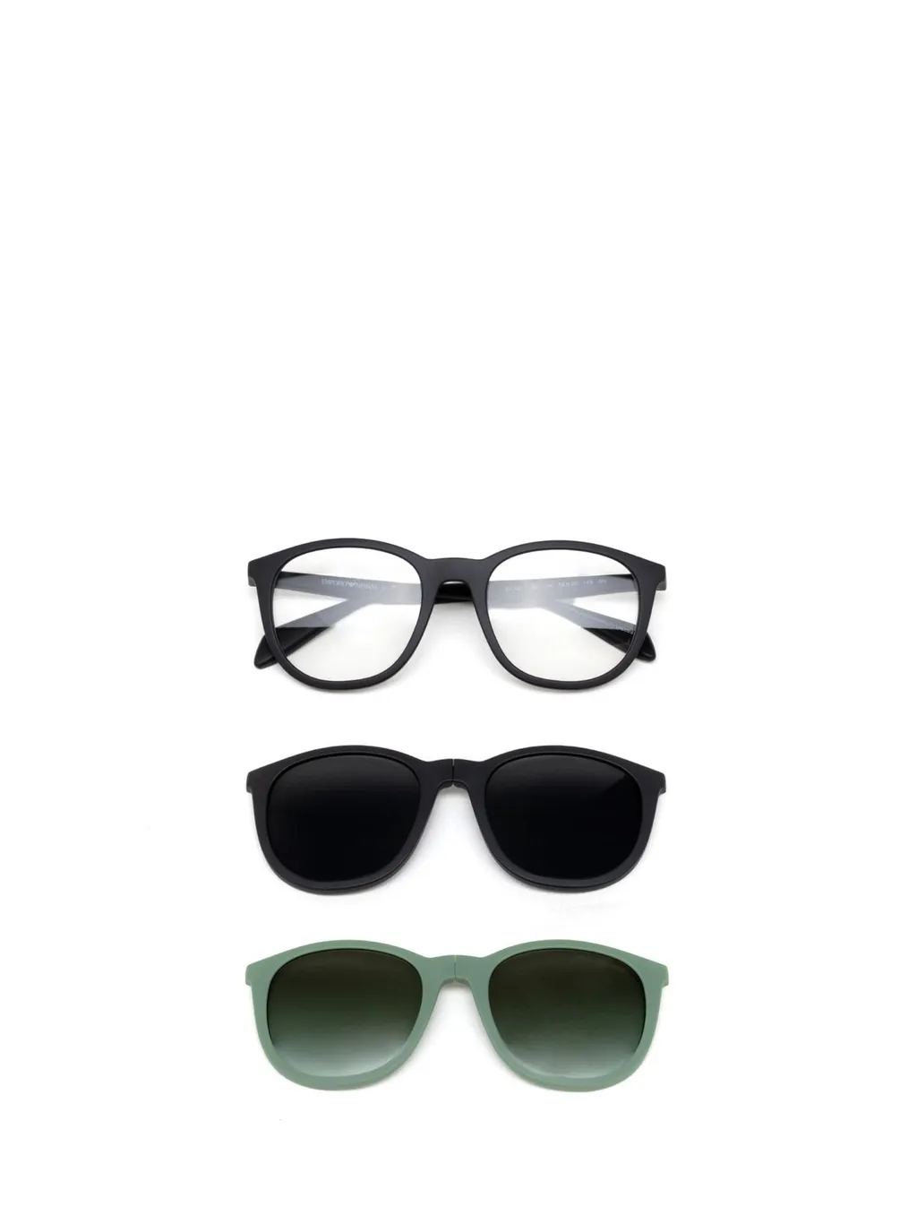 Emporio Armani Round Frame Clip-On Glasses