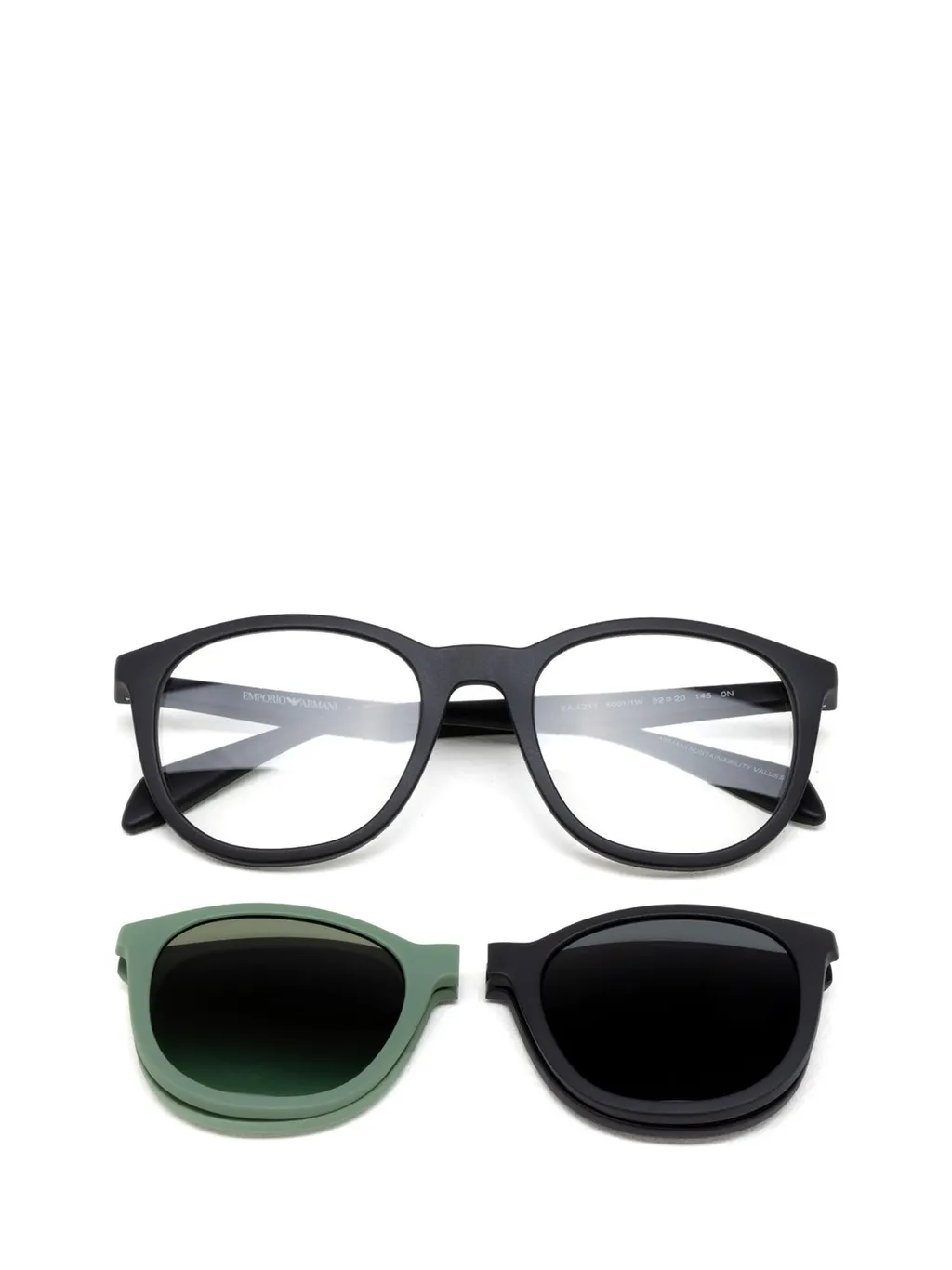 Emporio Armani Round Frame Clip-On Glasses