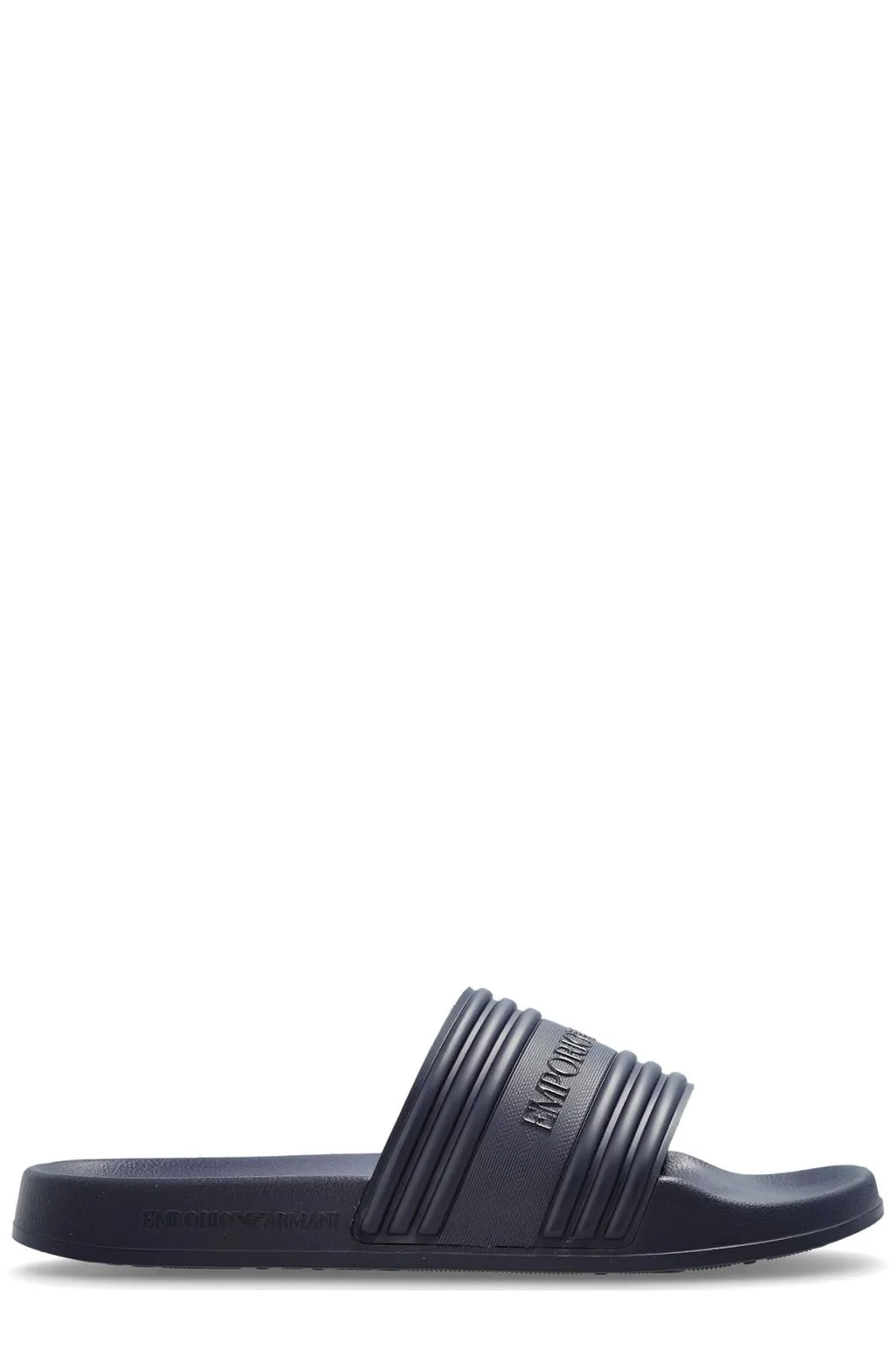 Emporio Armani Logo Embossed Slip-On Slides