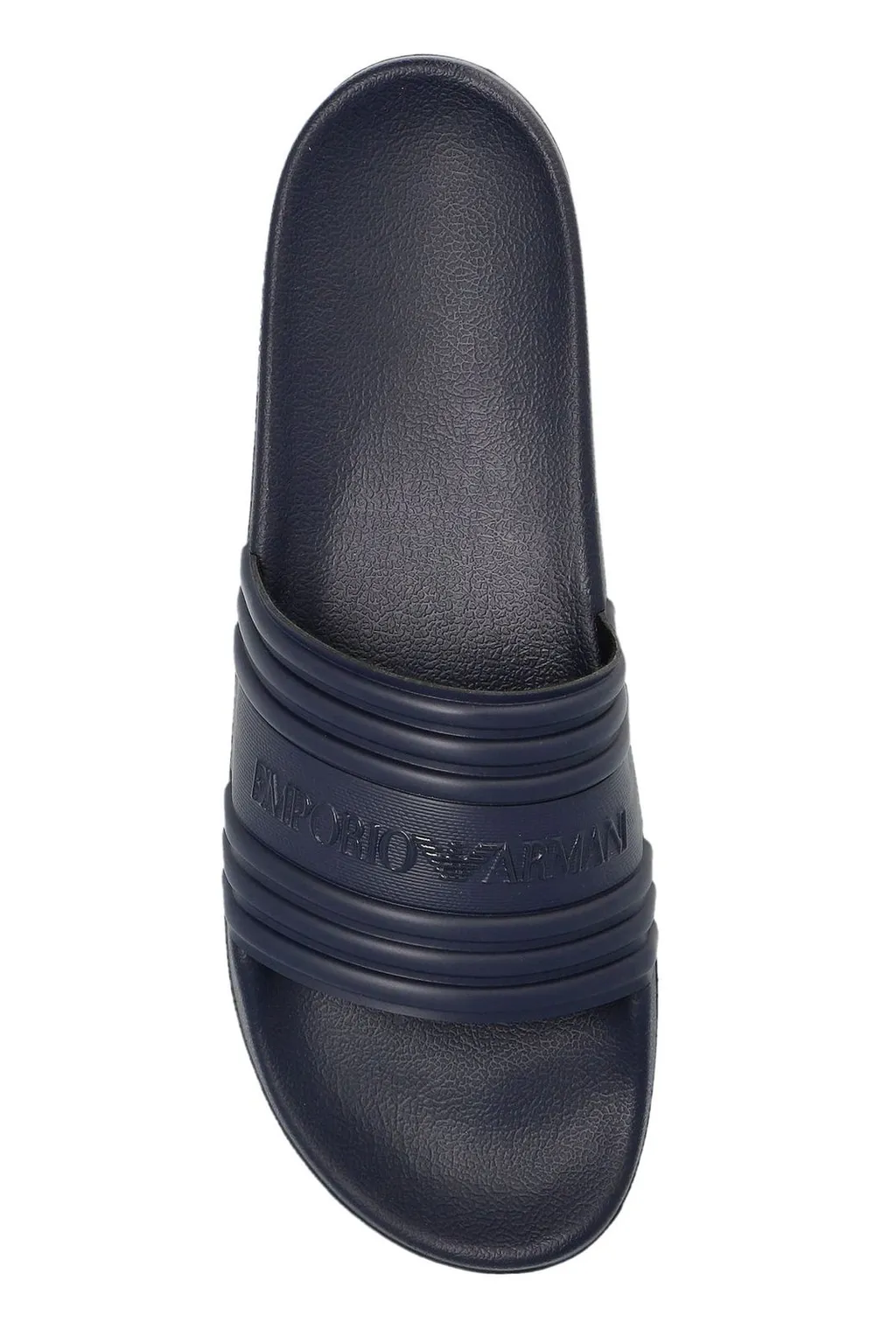 Emporio Armani Logo Embossed Slip-On Slides