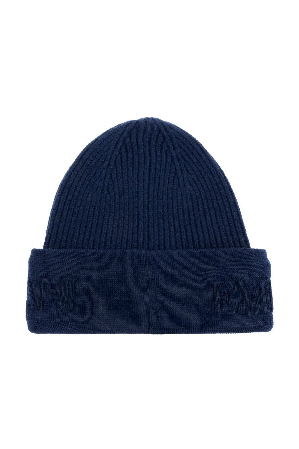 Emporio Armani Logo Embroidered Knitted Beanie