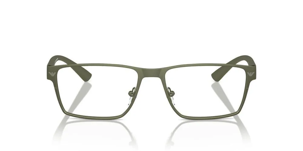 Emporio Armani Matte Effect Rectangular Frame Glasses