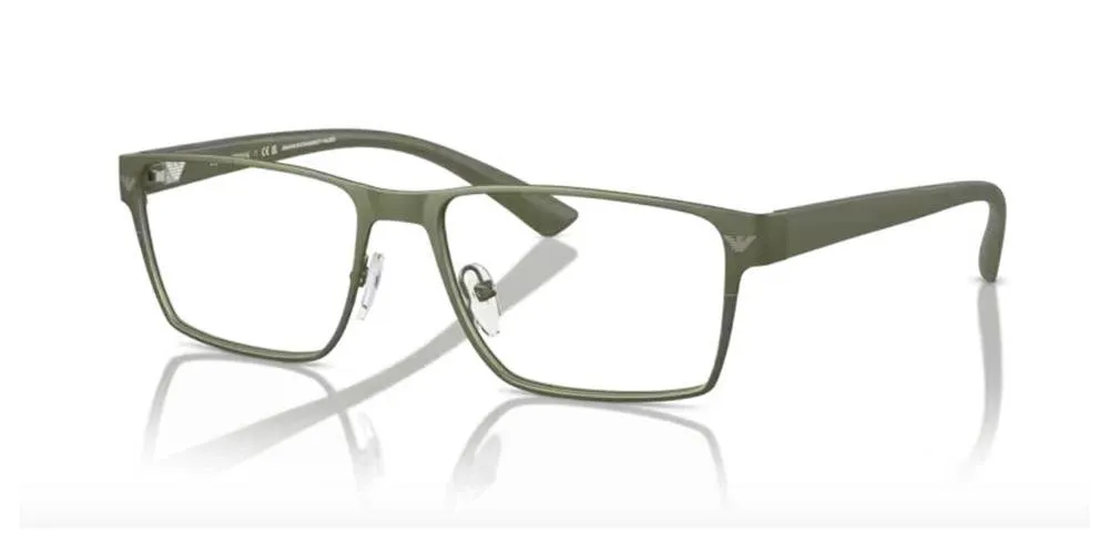 Emporio Armani Matte Effect Rectangular Frame Glasses
