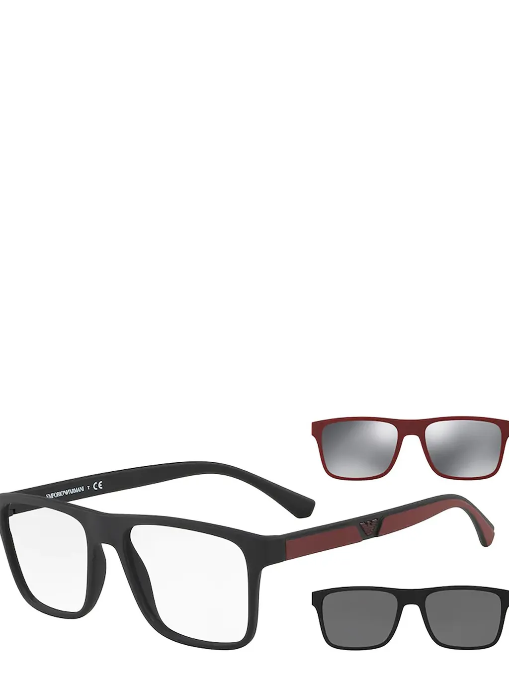 Emporio Armani Square Frame Clip-On Glasses