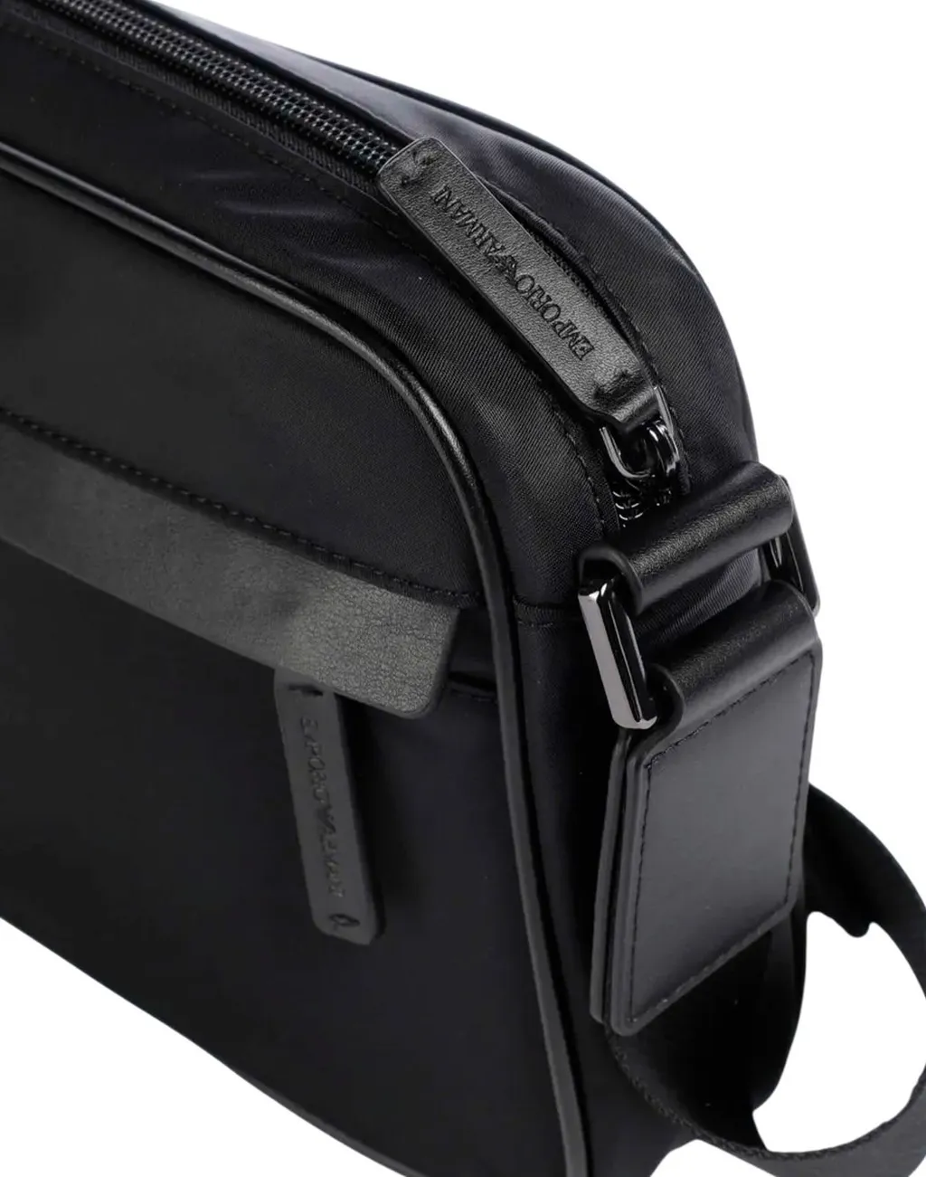 Emporio Armani Logo Plaque Zipped Messenger Bag