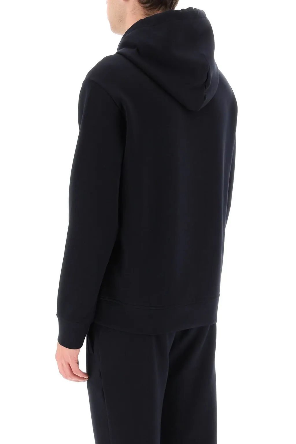 Emporio Armani Logo Patch Drawstring Hoodie
