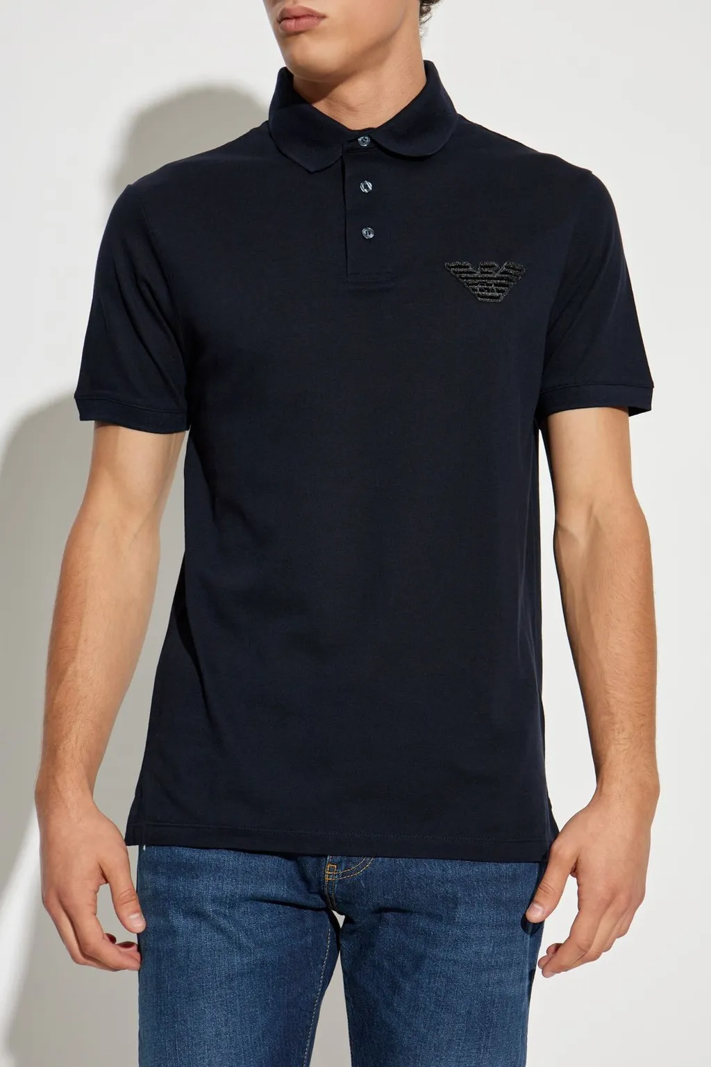 Emporio Armani Logo Detailed Short-Sleeved Polo Shirt