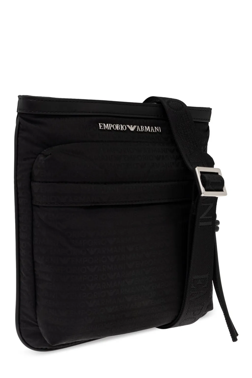 Emporio Armani Logo Plaque Zip-Up Crossbody Bag
