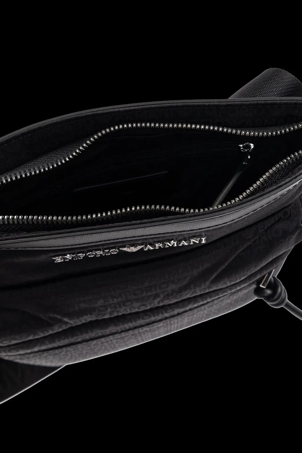 Emporio Armani Logo Plaque Zip-Up Crossbody Bag