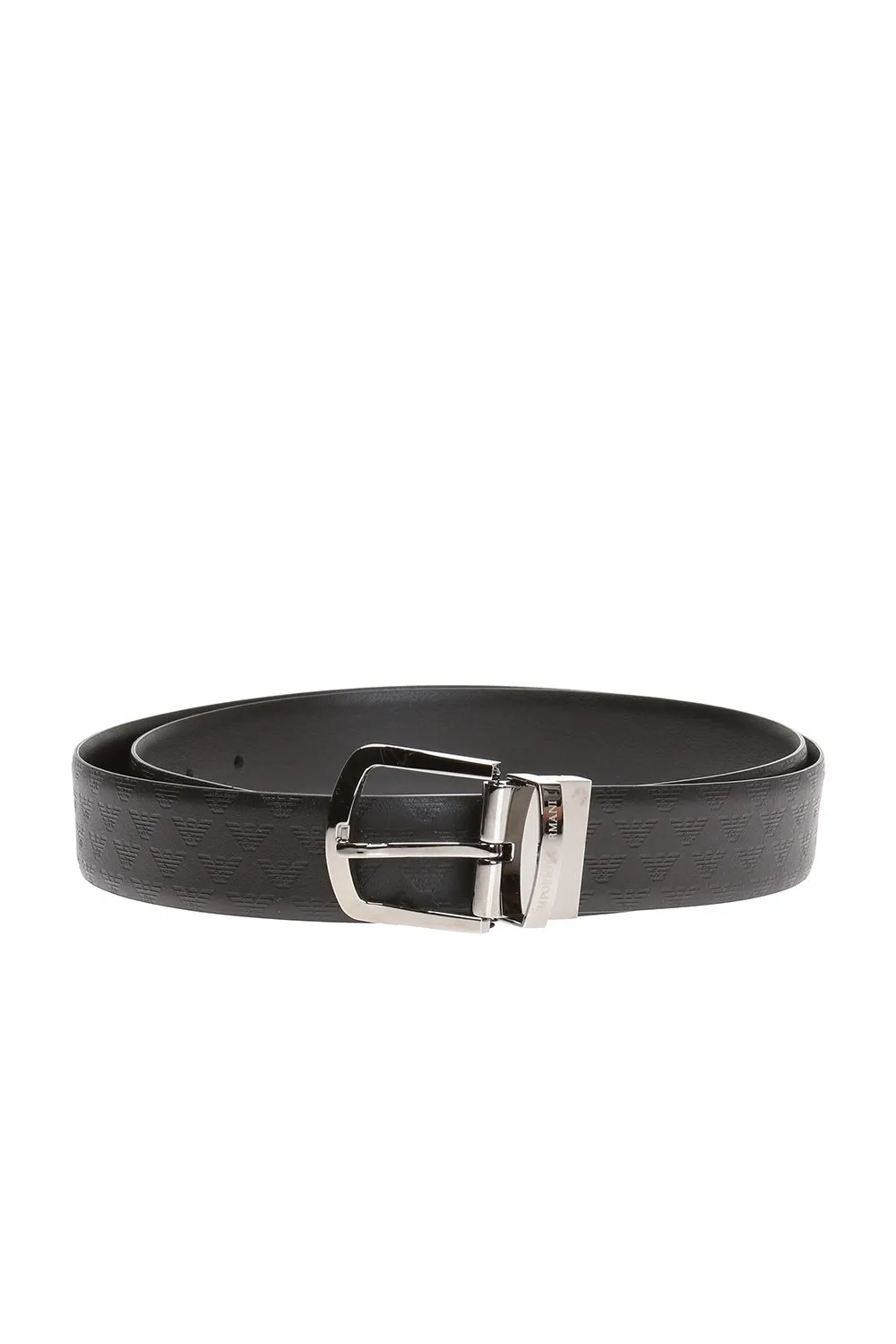 Emporio Armani Logo Embossed Buckle-Fastened Belt