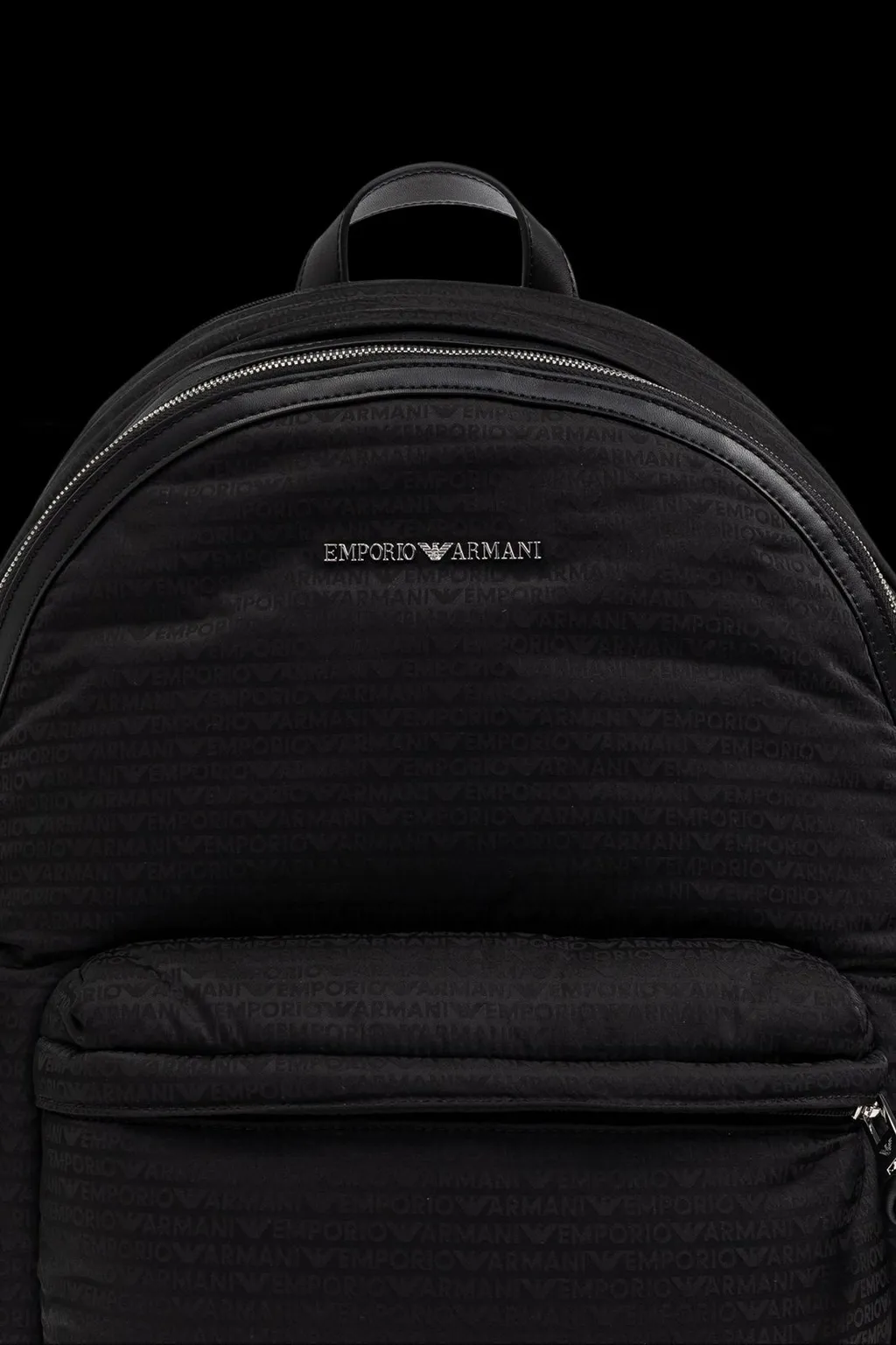 Emporio Armani Logo Plaque Zip-Up Quilted Backpack