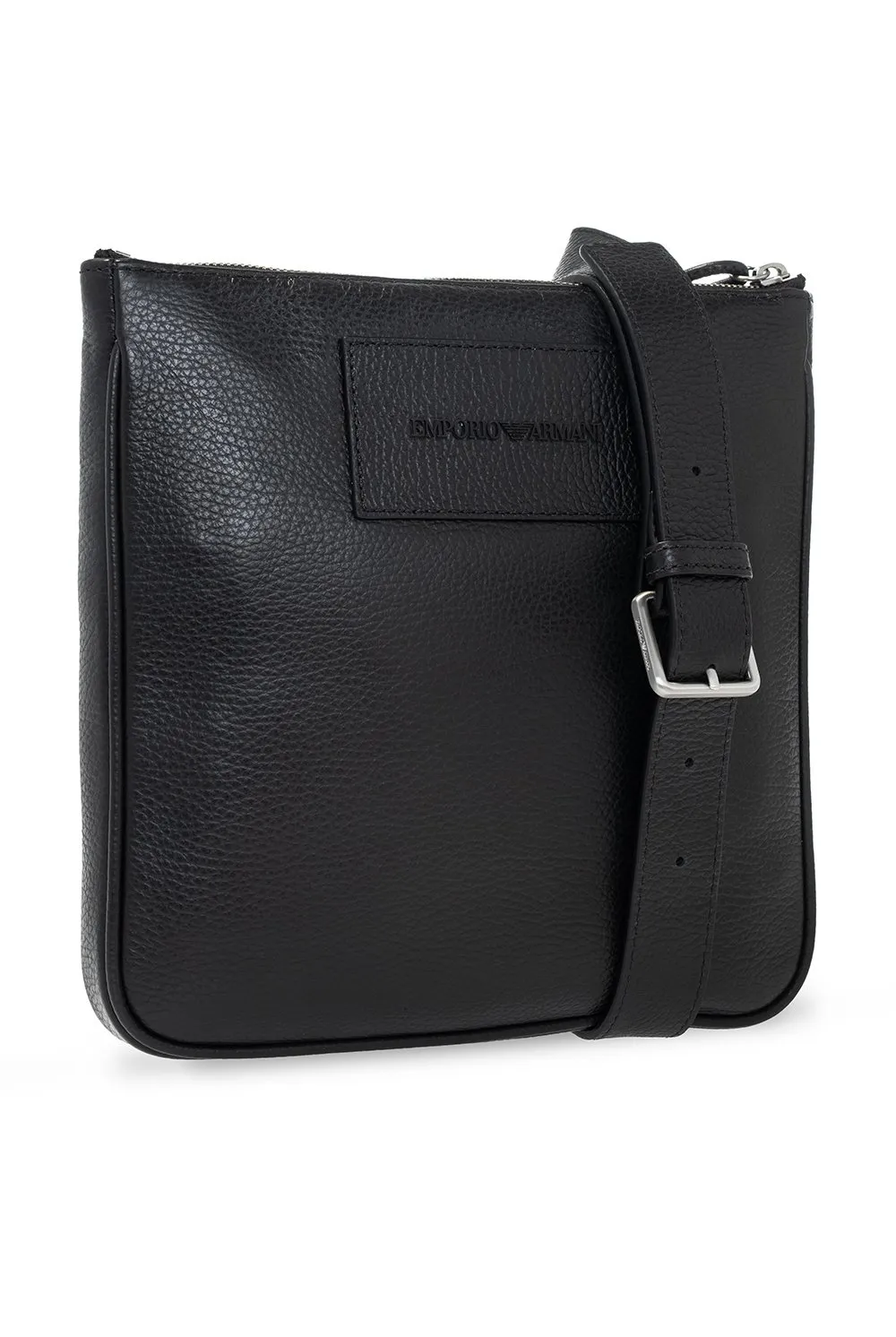 Emporio Armani Logo Patch Zipped Messenger Bag