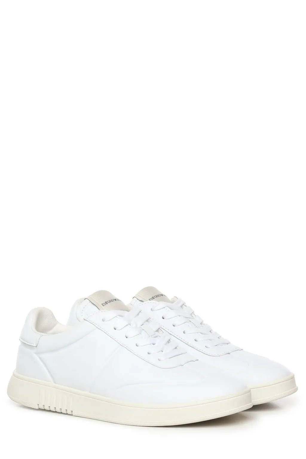Emporio Armani Round Toe Lace-Up Sneakers