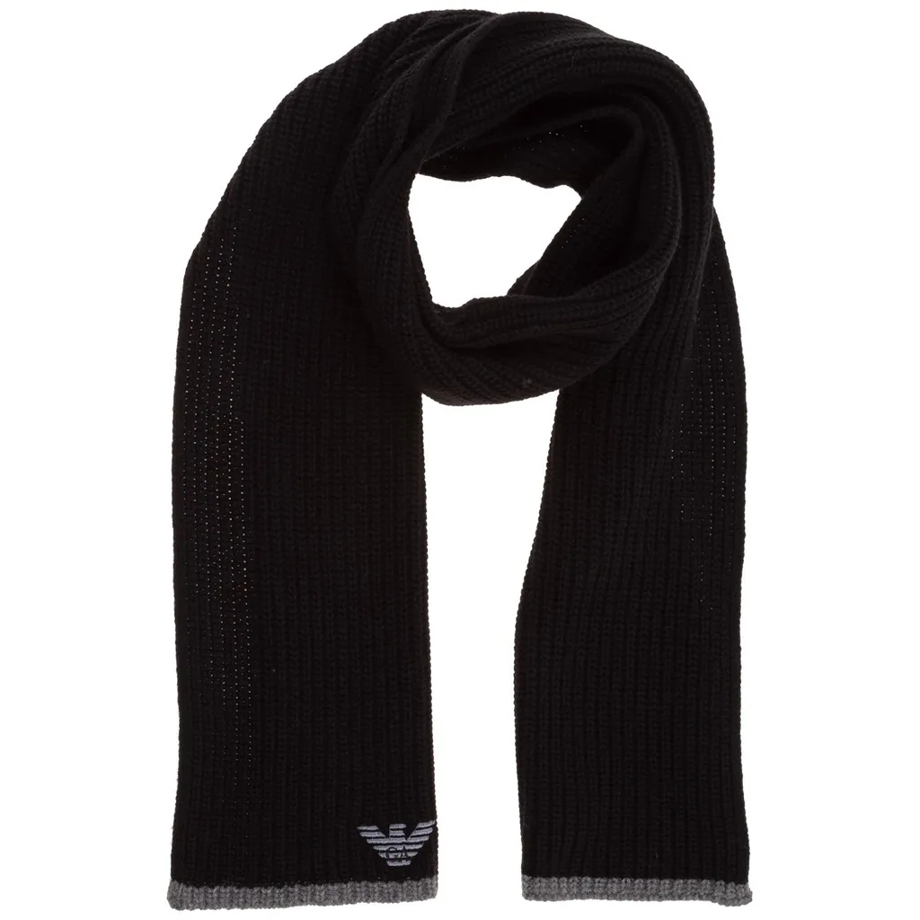 Emporio Armani Logo Embroidered Beanie Scarf Set