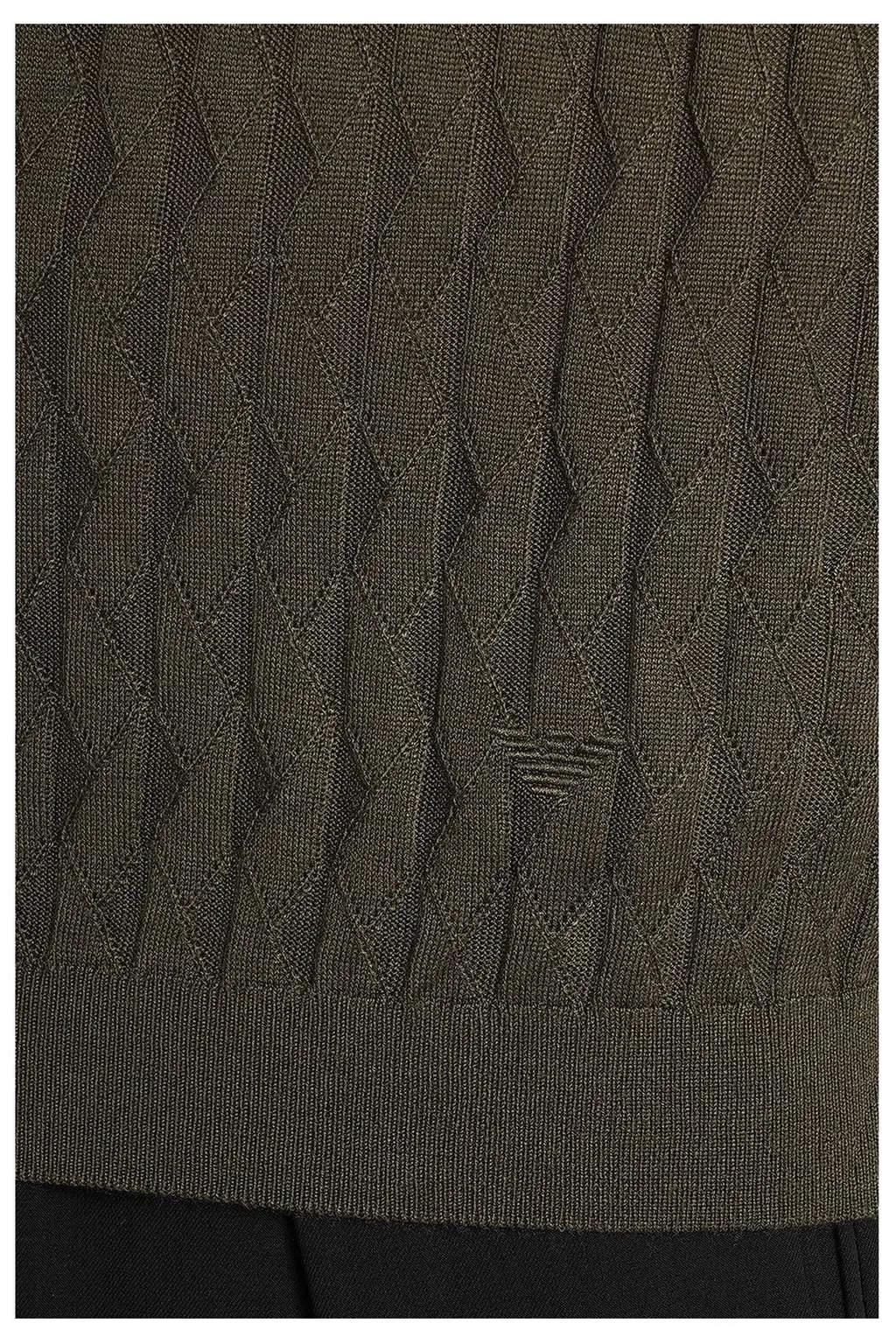 Emporio Armani Textured Knitted Polo Shirt