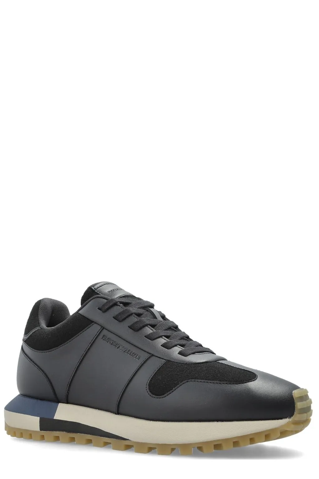 Emporio Armani Logo Embossed Low-Top Sneakers