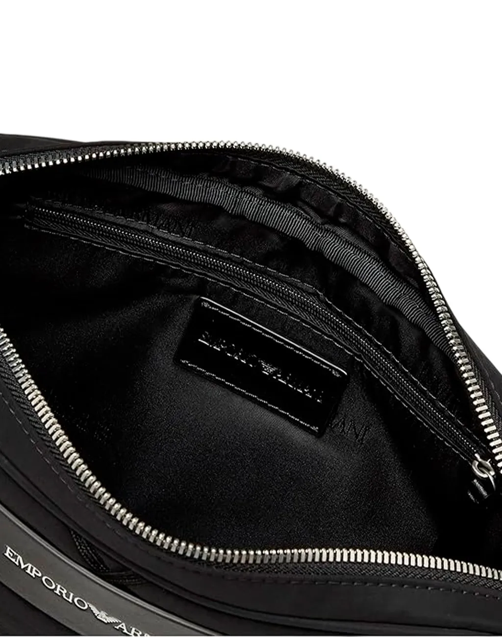 Emporio Armani Logo Patch Zip-Up Shoulder Bag