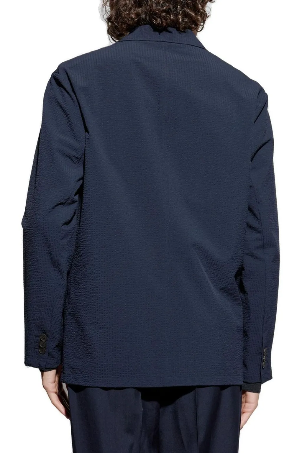 Emporio Armani Textured Single Breasted Jacket