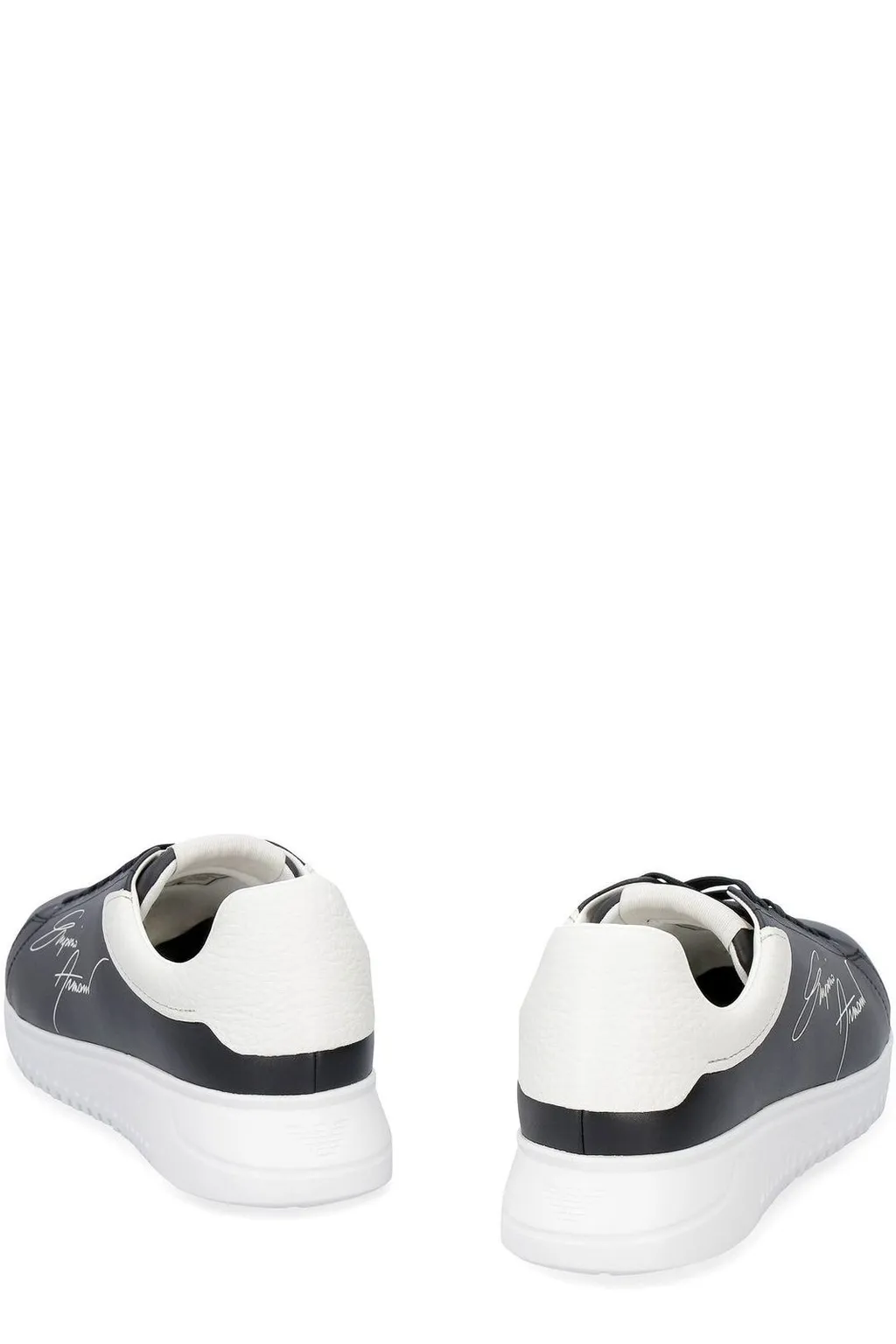 Emporio Armani Signature Logo-Printed Low-Top Sneakers