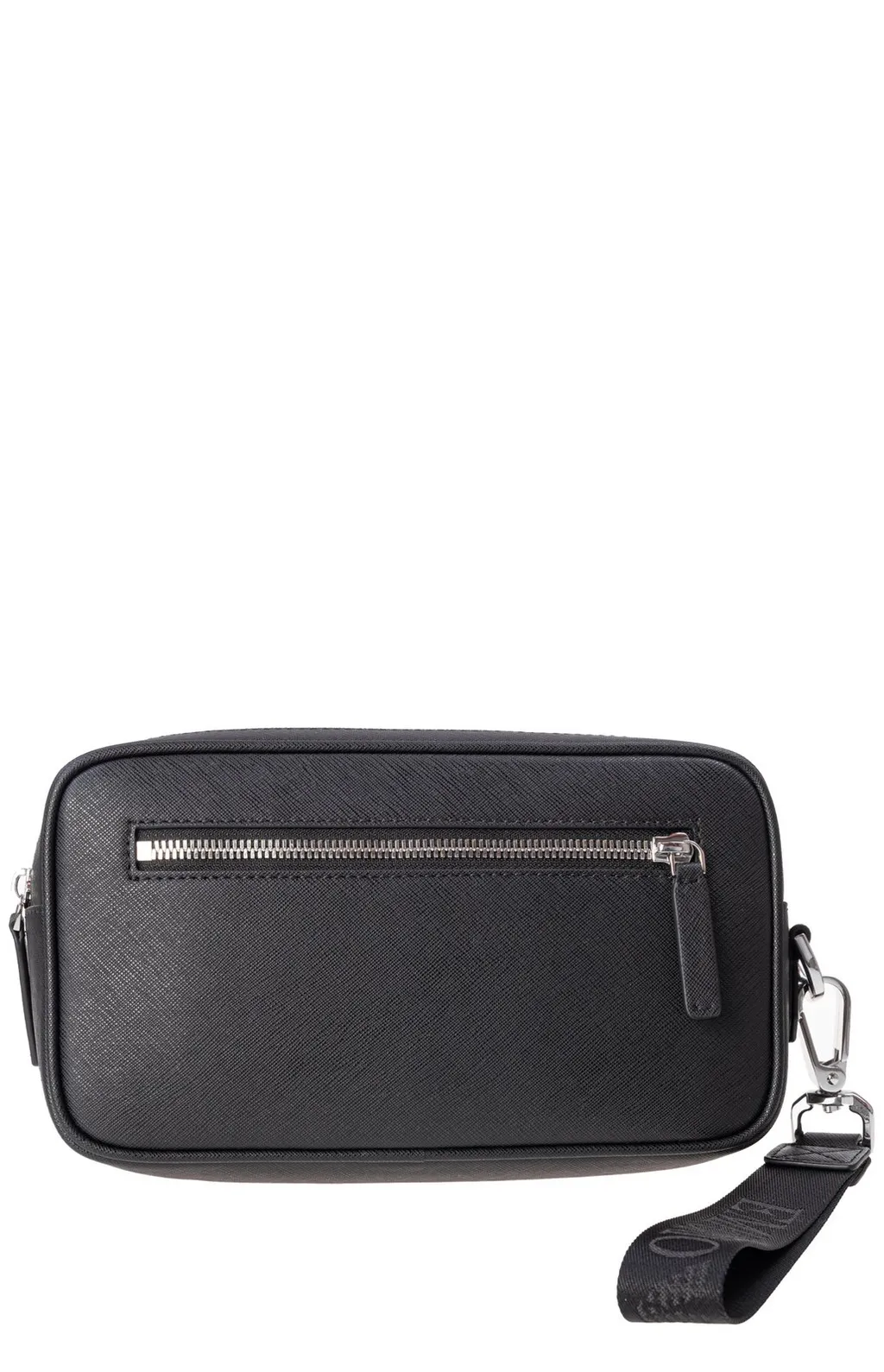 Emporio Armani Asv Saffiano Logo Plaque Washbag