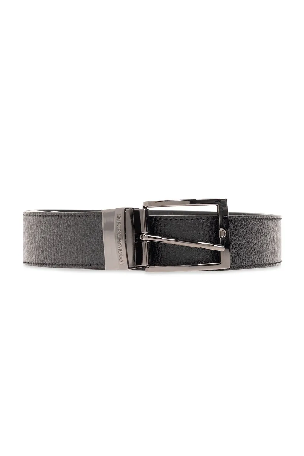 Emporio Armani Reversible Logo Engraved Buckle Belt
