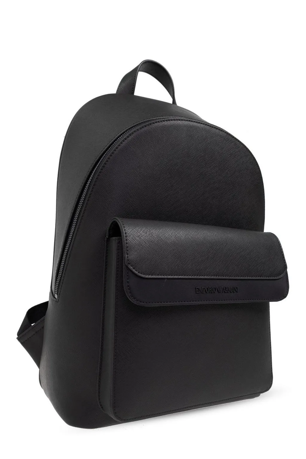 Emporio Armani Logo Debossed Zipped Backpack
