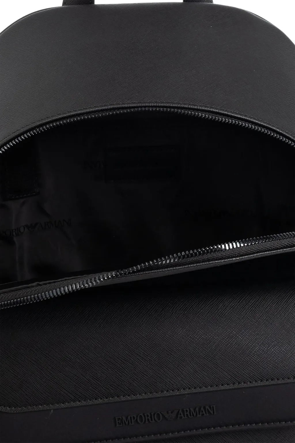 Emporio Armani Logo Debossed Zipped Backpack