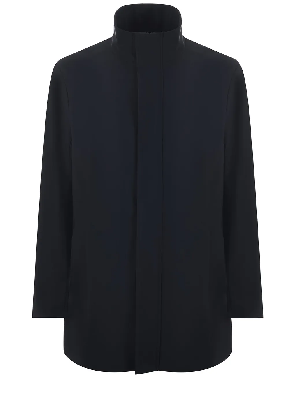 Emporio Armani High-Neck Zipped Mid-Length Coat