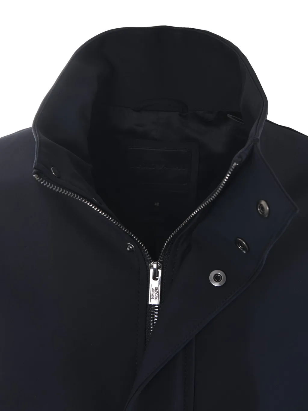 Emporio Armani High-Neck Zipped Mid-Length Coat