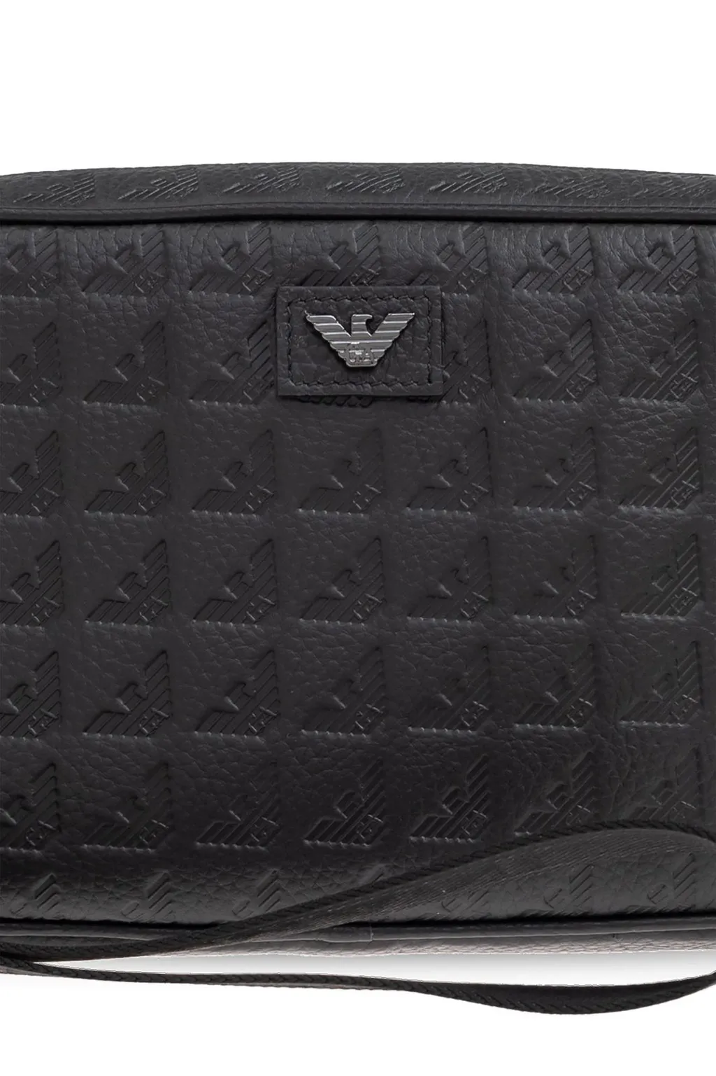 Emporio Armani Logo Plaque Zip-Up Clutch Bag