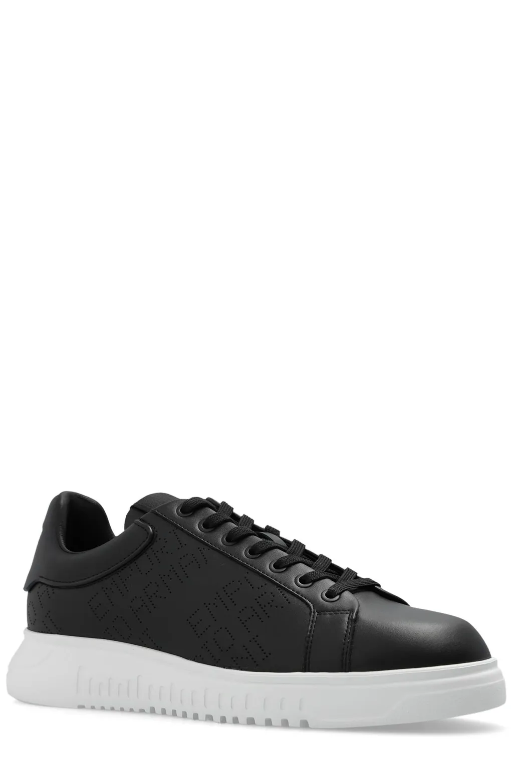 Emporio Armani Logo Perforated Low-Top Sneakers