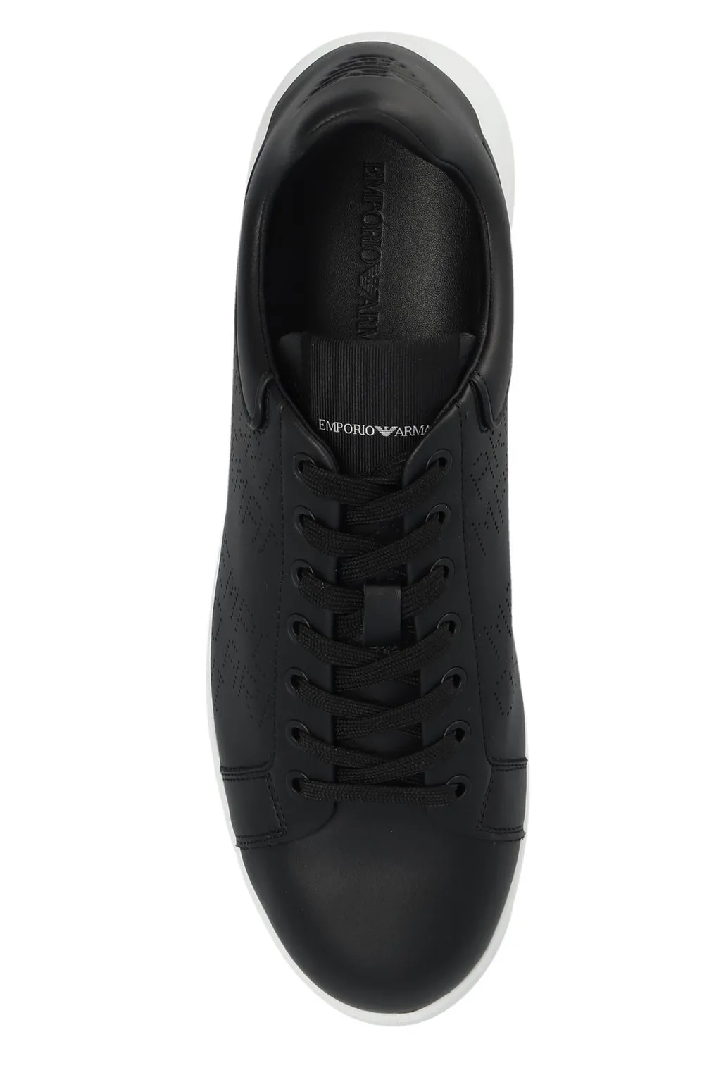 Emporio Armani Logo Perforated Low-Top Sneakers