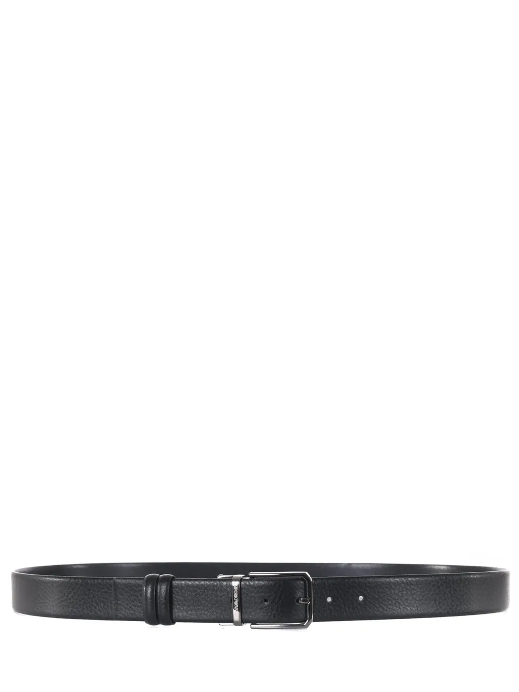 Emporio Armani Logo Engraved Buckle Belt