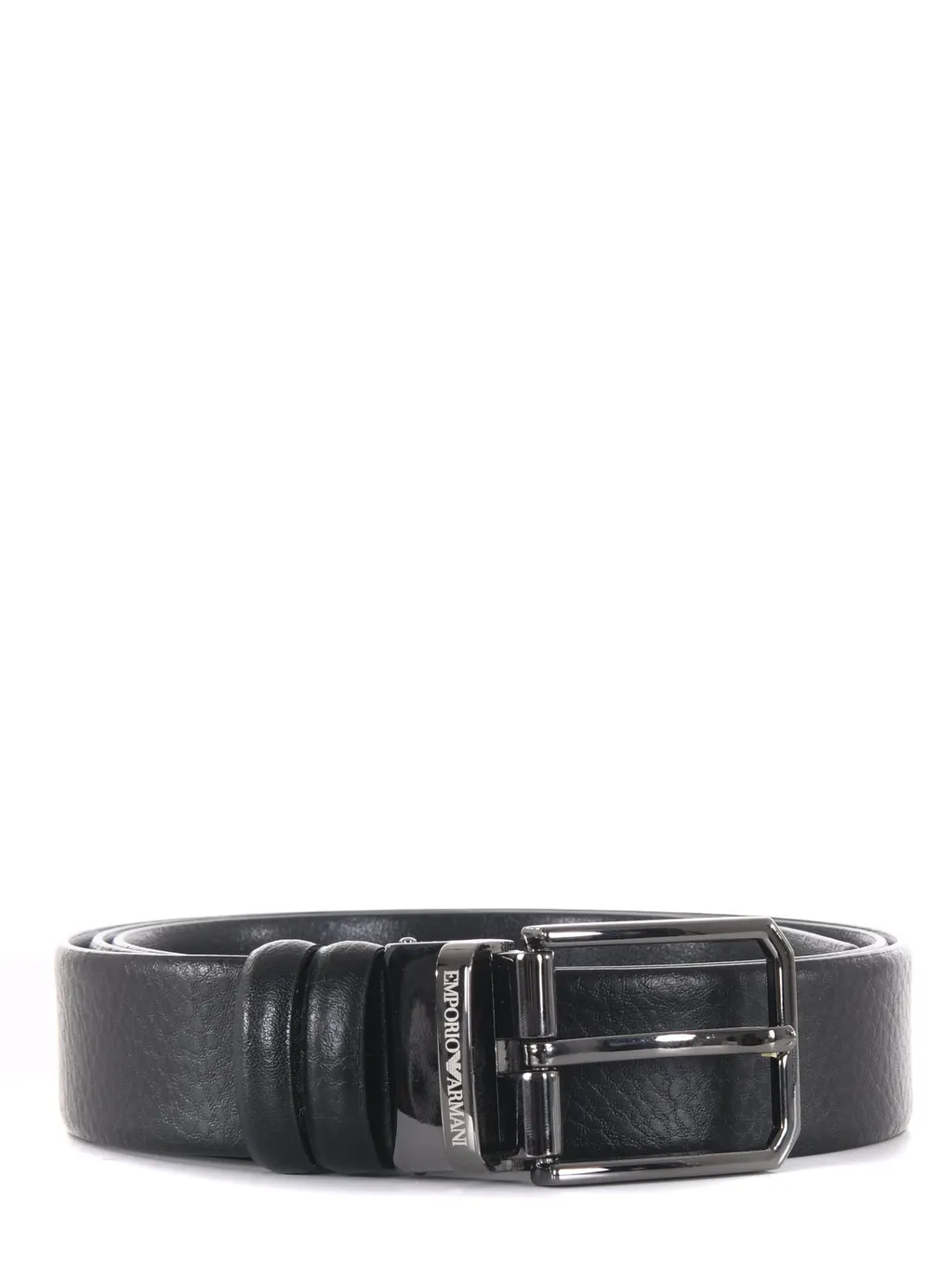 Emporio Armani Logo Engraved Buckle Belt