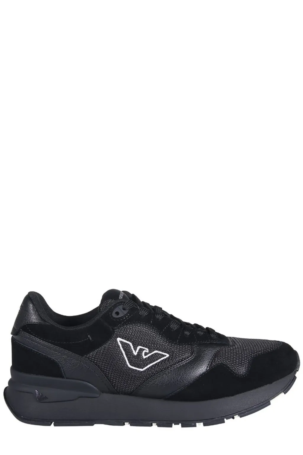 Emporio Armani Logo Embroidered Mesh Panelled Sneakers