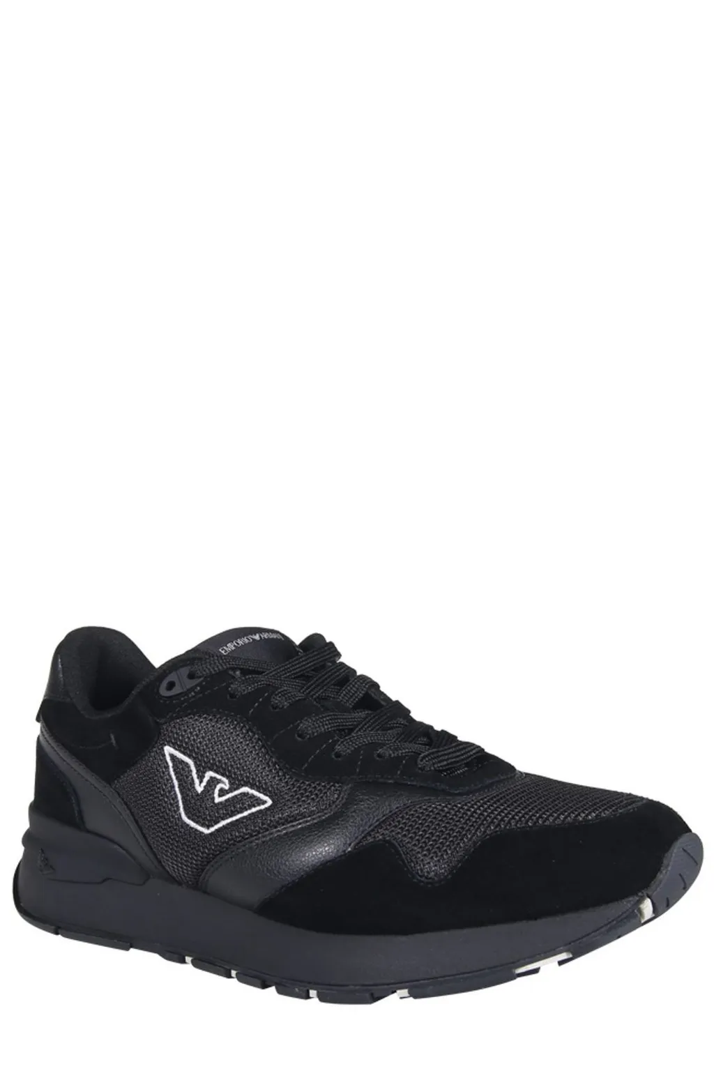 Emporio Armani Logo Embroidered Mesh Panelled Sneakers