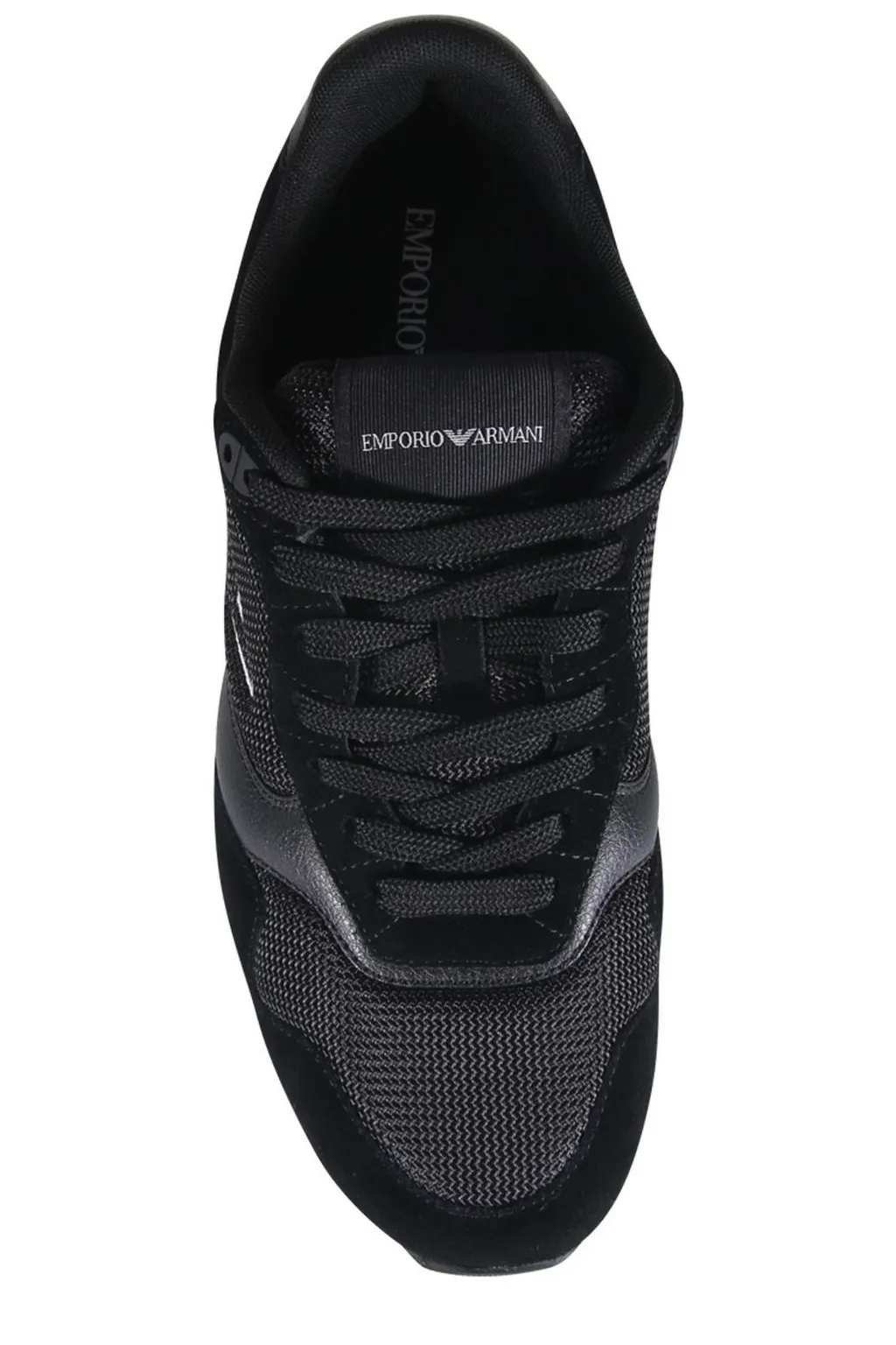 Emporio Armani Logo Embroidered Mesh Panelled Sneakers