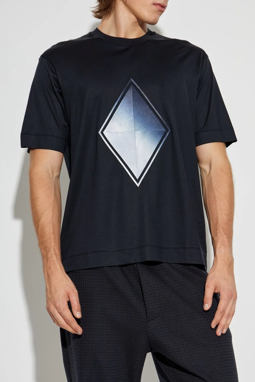 Emporio Armani Embroidered Crewneck T-Shirt