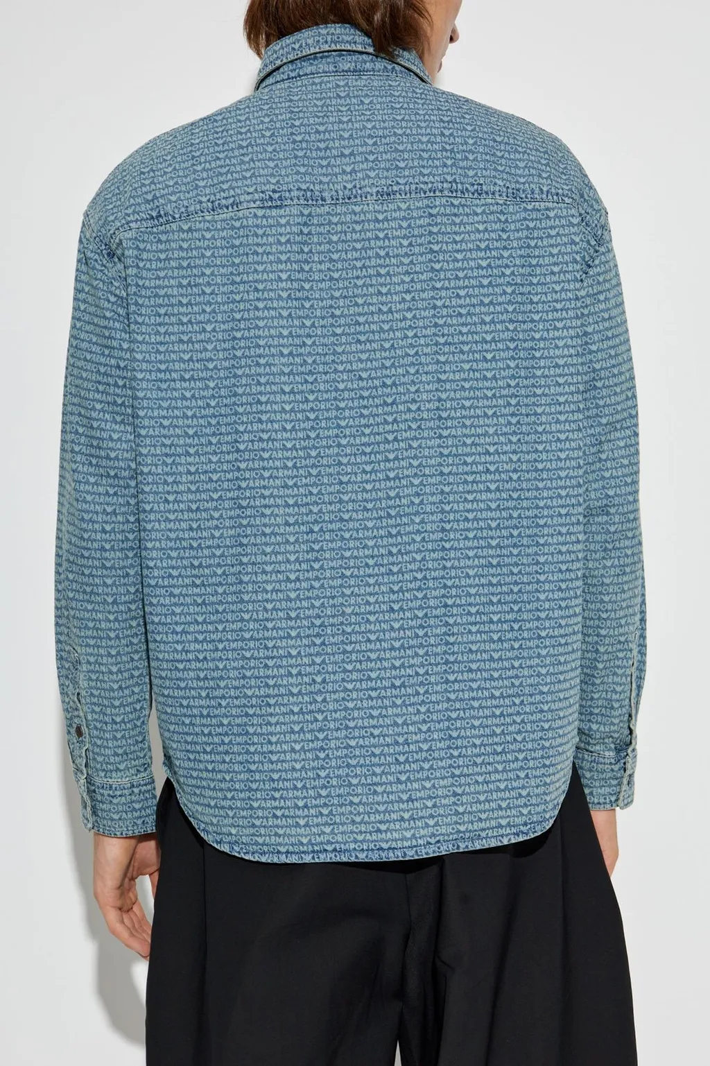Emporio Armani Monogram Long-Sleeved Shirt