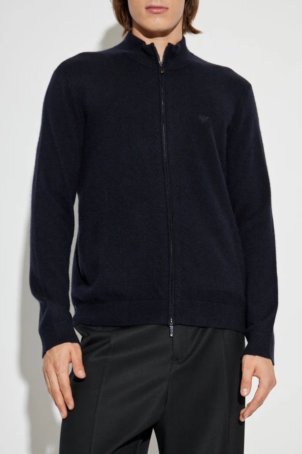 Emporio Armani Zip-Up Knitted Cardigan