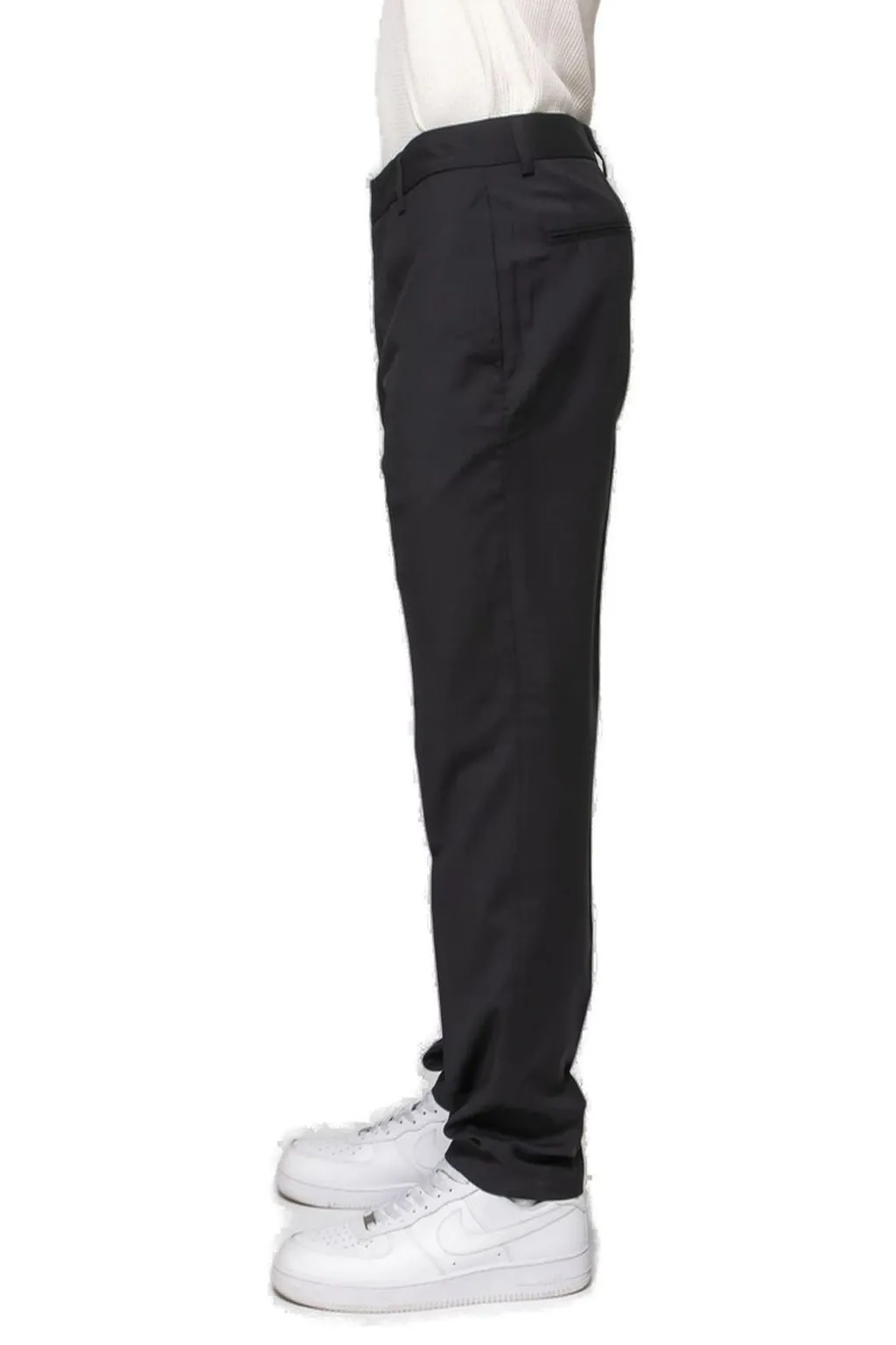 Emporio Armani Logo Plaque Pleated Trousers